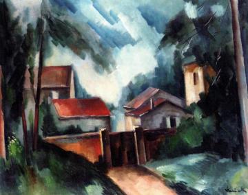 Landscape With Houses Artwork by Maurice De Vlaminck