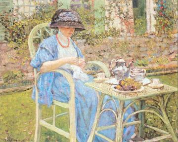 Breakfast in the Garden Artwork by Frederick Carl Frieseke