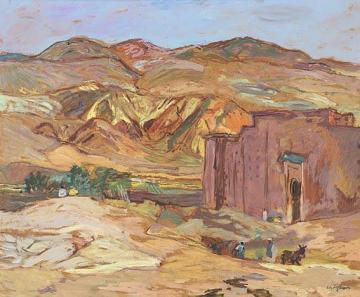 Kasbah at the Foot of the Mountains Artwork by Edy Legrand