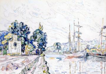 Landerneau Artwork by Paul Signac