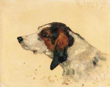 Hunting Dog Artwork by Henri de Toulouse-Lautrec