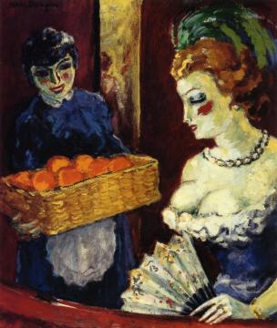 Woman And Orange Vendor Artwork by Kees Van Dongen
