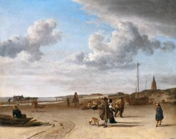 The Beach At Scheveningen Artwork by Adriaen van de Velde
