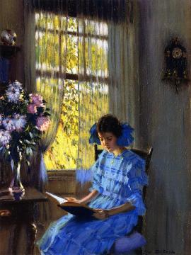 Margaret by the Window Artwork by Edward Dufner