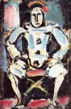 Pierrot Seated Artwork by Georges Rouault