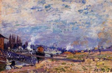 The Seine at Grenelle Artwork by Alfred Sisley