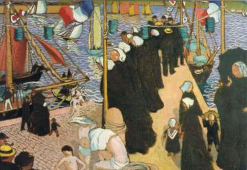 Régates à Perros-guirec, Vues De La Jetée Ouest Artwork by Maurice Denis