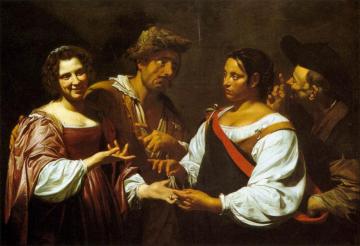 The Fortune Teller Artwork by Simon Vouet
