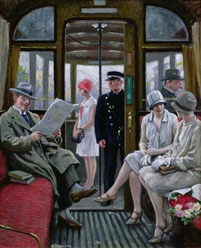 Copenhagen Tram Artwork by Paul Gustave Fischer