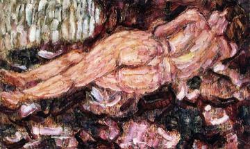 Female Nude Rear View Artwork by Christian Rohlfs