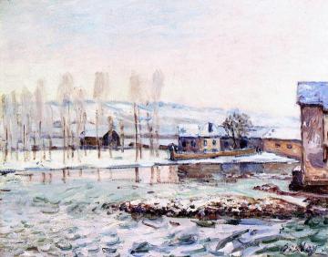 The Mills at Moret Artwork by Alfred Sisley
