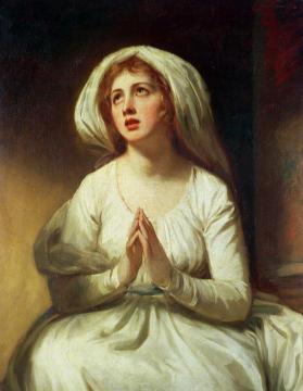Lady Hamilton Praying Artwork by George Romney