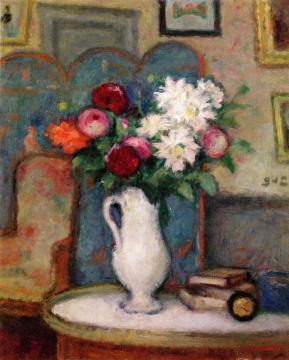 Vase Of Flowers Artwork by Georges D'espagnat
