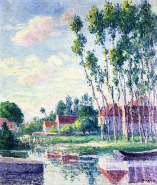 Moulineaux Landscape Artwork by Maximilien Luce