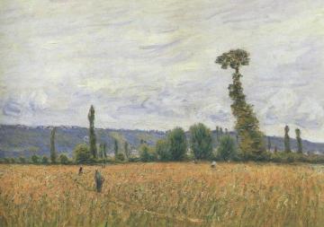 The Hills of La Bouille Artwork by Alfred Sisley