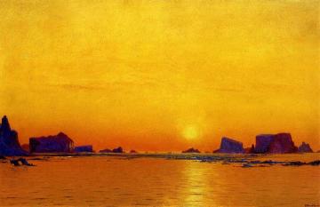 Ice Floes under the Midnight Sun Artwork by William Bradford