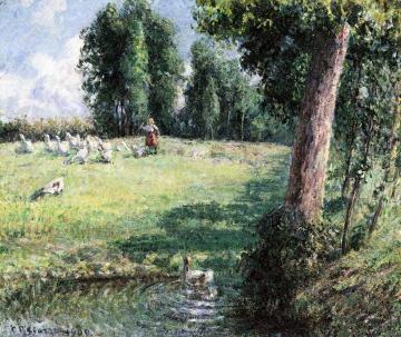 The Goose Girl Artwork by Camille Pissarro