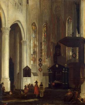 Old Church In Delft Artwork by Emanuel de Witte