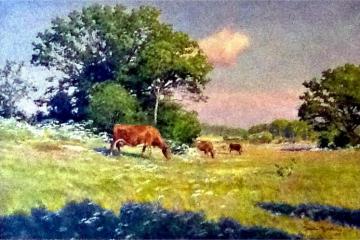 Cows On The Pasture Artwork by Johan Krouthén