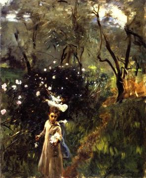 Children Picking Flowers Artwork by John Singer Sargent