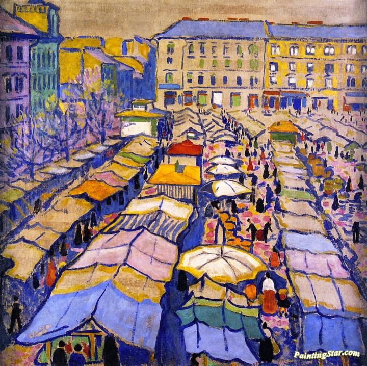 Market Place Artwork by Tibor Boromisza