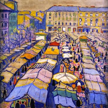 Market Place Artwork by Tibor Boromisza