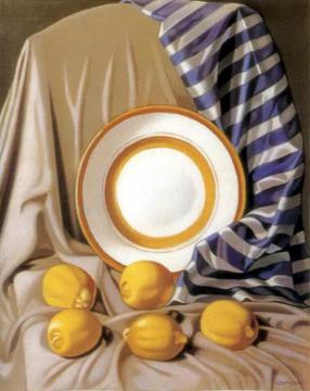 Still Life with Lemons and Plate Artwork by Tamara De Lempicka