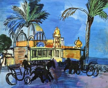 The Casino on the Pier with Two Barouches Artwork by Raoul Dufy