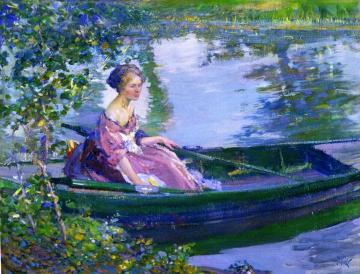 Boating, Giverny Artwork by Richard Edward Miller