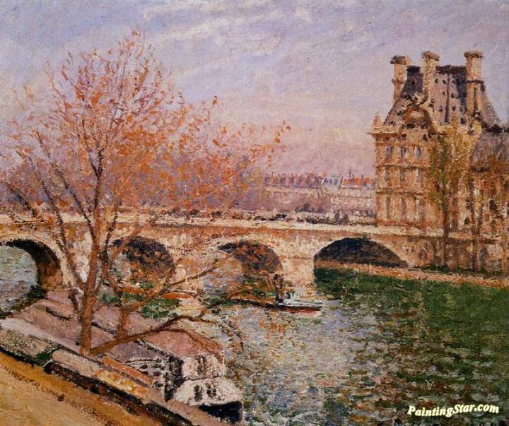 The Pont Royal and the Pavillion de Flore Artwork by Camille Pissarro