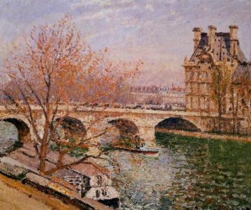 The Pont Royal and the Pavillion de Flore Artwork by Camille Pissarro
