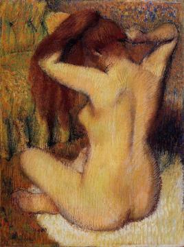 Woman Combing Her Hair Artwork by Edgar Degas