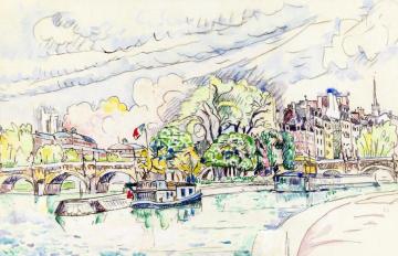 The Seine at Vert-Galant Artwork by Paul Signac