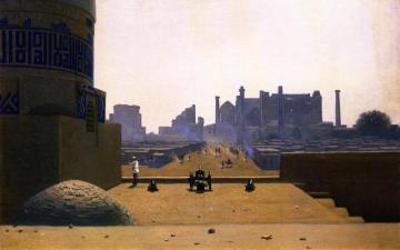 Main Street In Samarkand From The Citadel In The Early Morning Artwork by Vasily Vasilevich Vereshchagin