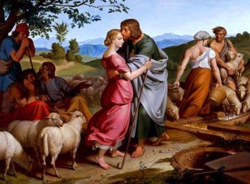 Jacob Encountering Rachel With Her Father's Herds Artwork by Joseph von Führich