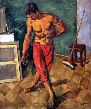 Floor Polisher Artwork by Pyotr Konchalovsky
