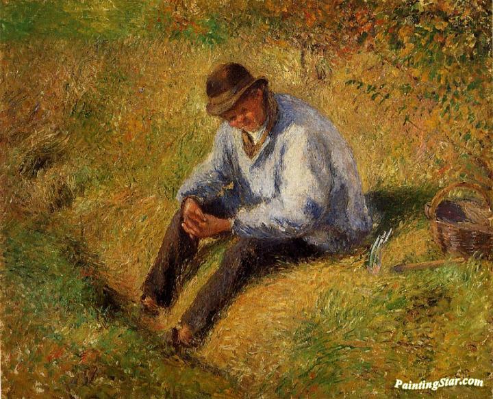 Pere Melon Resting Artwork by Camille Pissarro