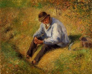 Pere Melon Resting Artwork by Camille Pissarro