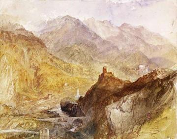 Chatel Argent, in the Val d'Aosta, near Villeneuve Artwork by Joseph Mallord William Turner