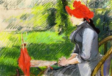 Reading In The Garden Artwork by Eva Gonzales