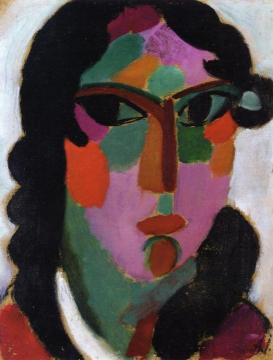 Head of a Girl Artwork by Alexej Jawlensky