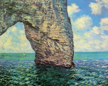 The Manneport at High Tide Artwork by Claude Oscar Monet