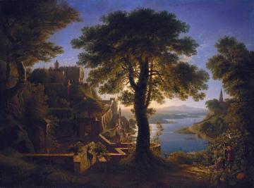 Castle By The River Artwork by Karl Friedrich Schinkel