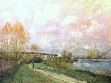 Summer at Bougival Artwork by Alfred Sisley