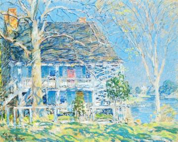 The Old Brush House, Cos Cob Artwork by Frederick Childe Hassam