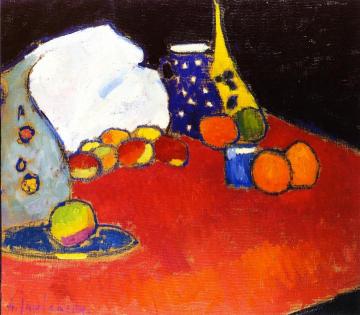 Red Table Artwork by Alexej Jawlensky