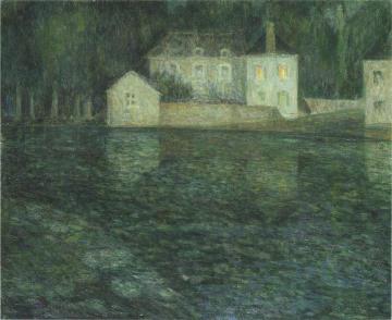 Full Moon on the River Artwork by Henri Le Sidaner