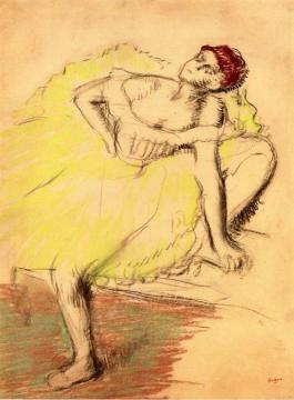 Seated Dancer Artwork by Edgar Degas