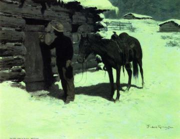 The Belated Traveler Artwork by Frederic Remington
