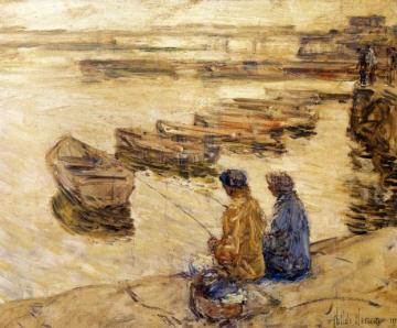 Fishing Artwork by Frederick Childe Hassam
